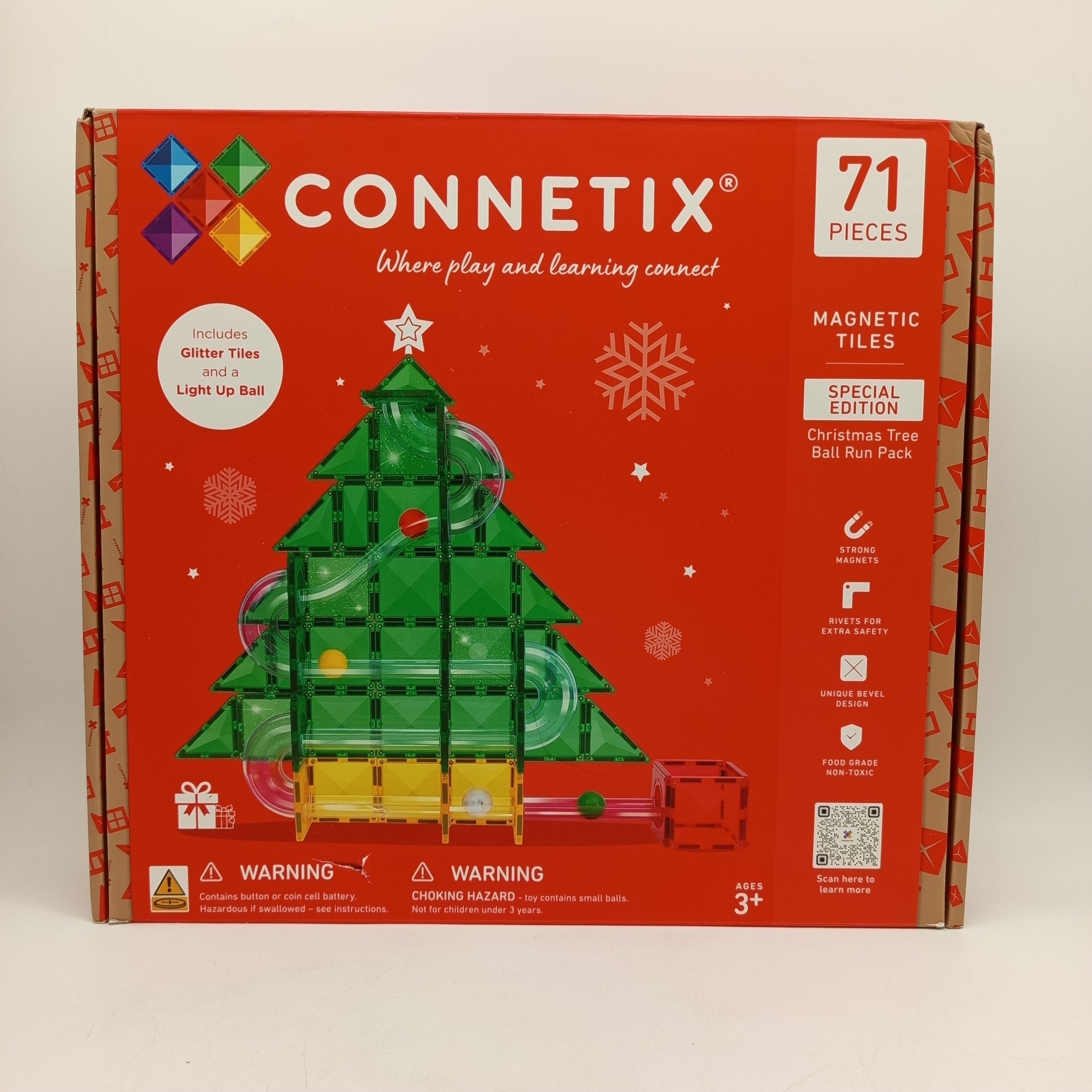 Connetix Xmas Ball Run 71T Kugelbahn, gebraucht, ab 3 4 5 Jahre | ✅ geprüft